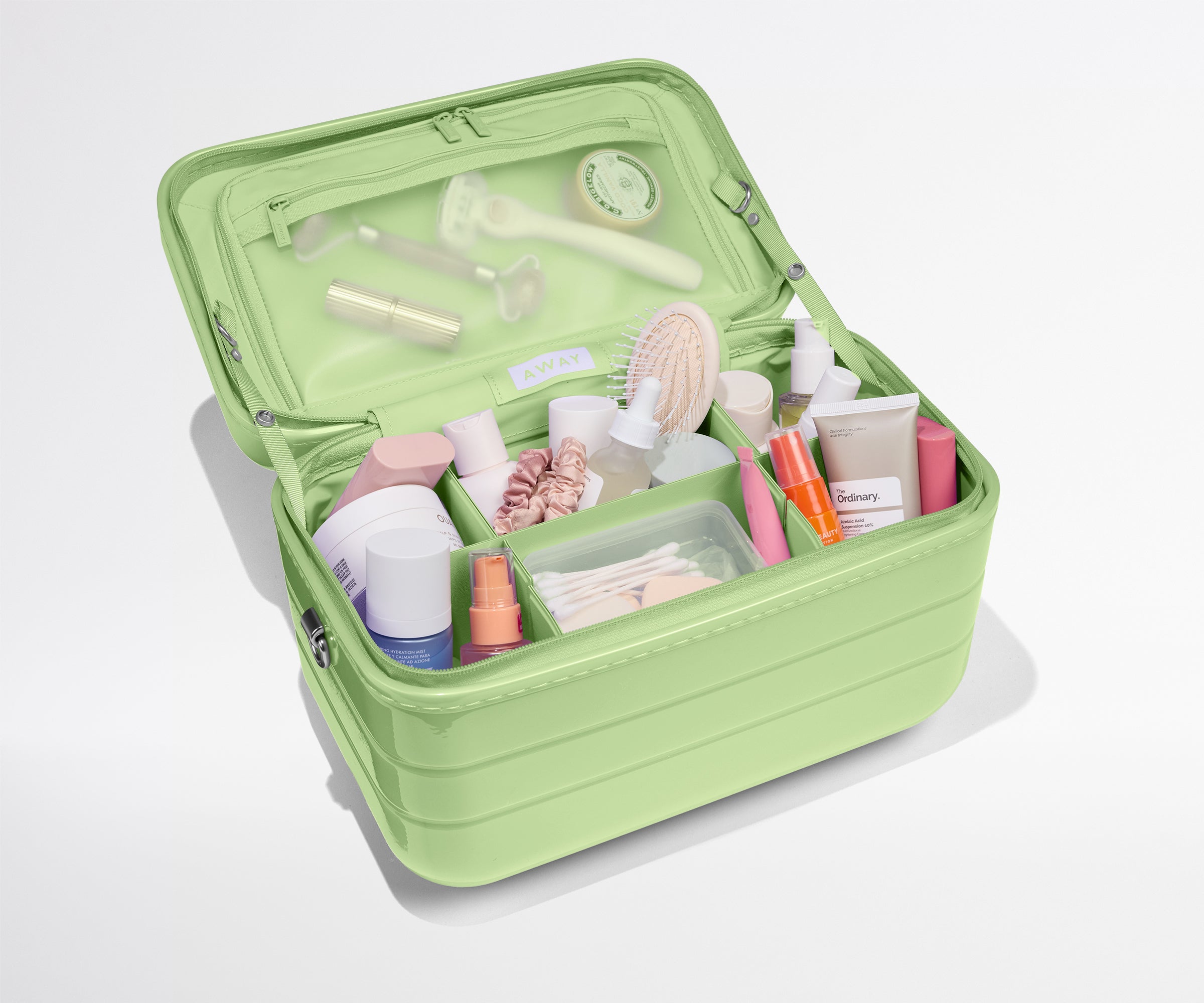 The Train Case in Glazed Matcha Milk Green | Away: Built for