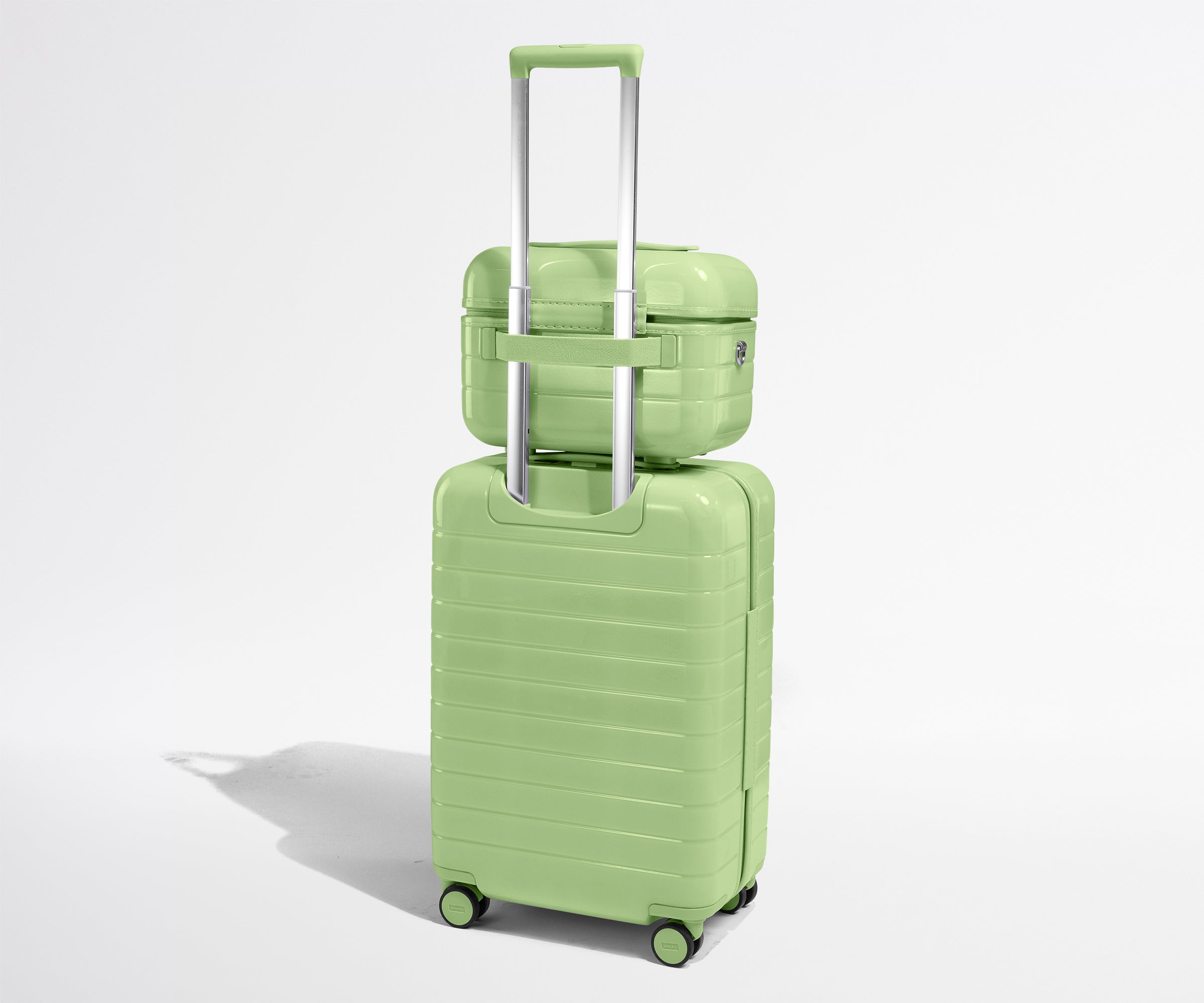 The Train Case in Glazed Matcha Milk Green | Away: Built for
