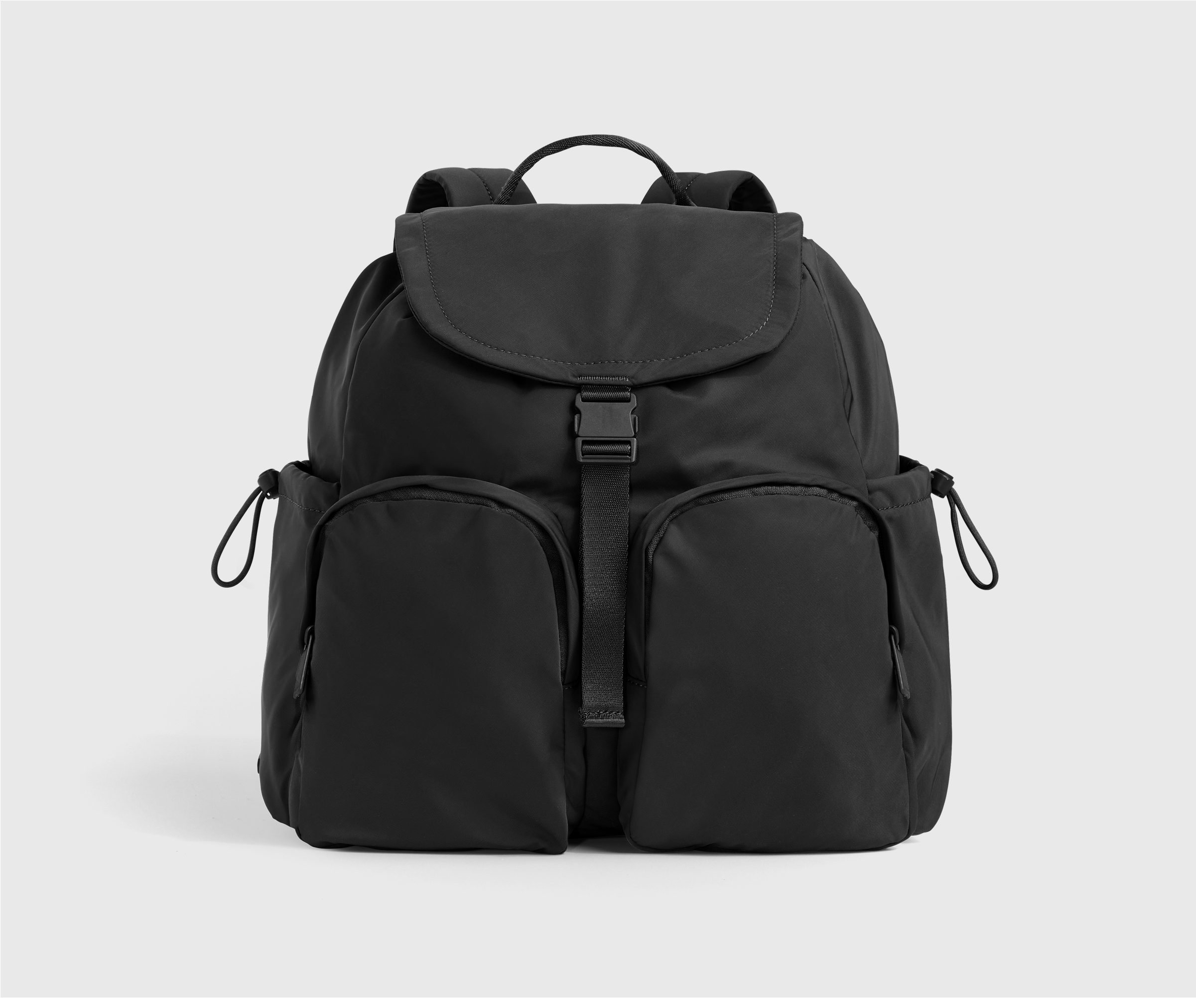 Jet Black Cargo Backpack for Travel