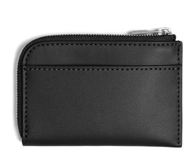Zip Card Case in Jet Black