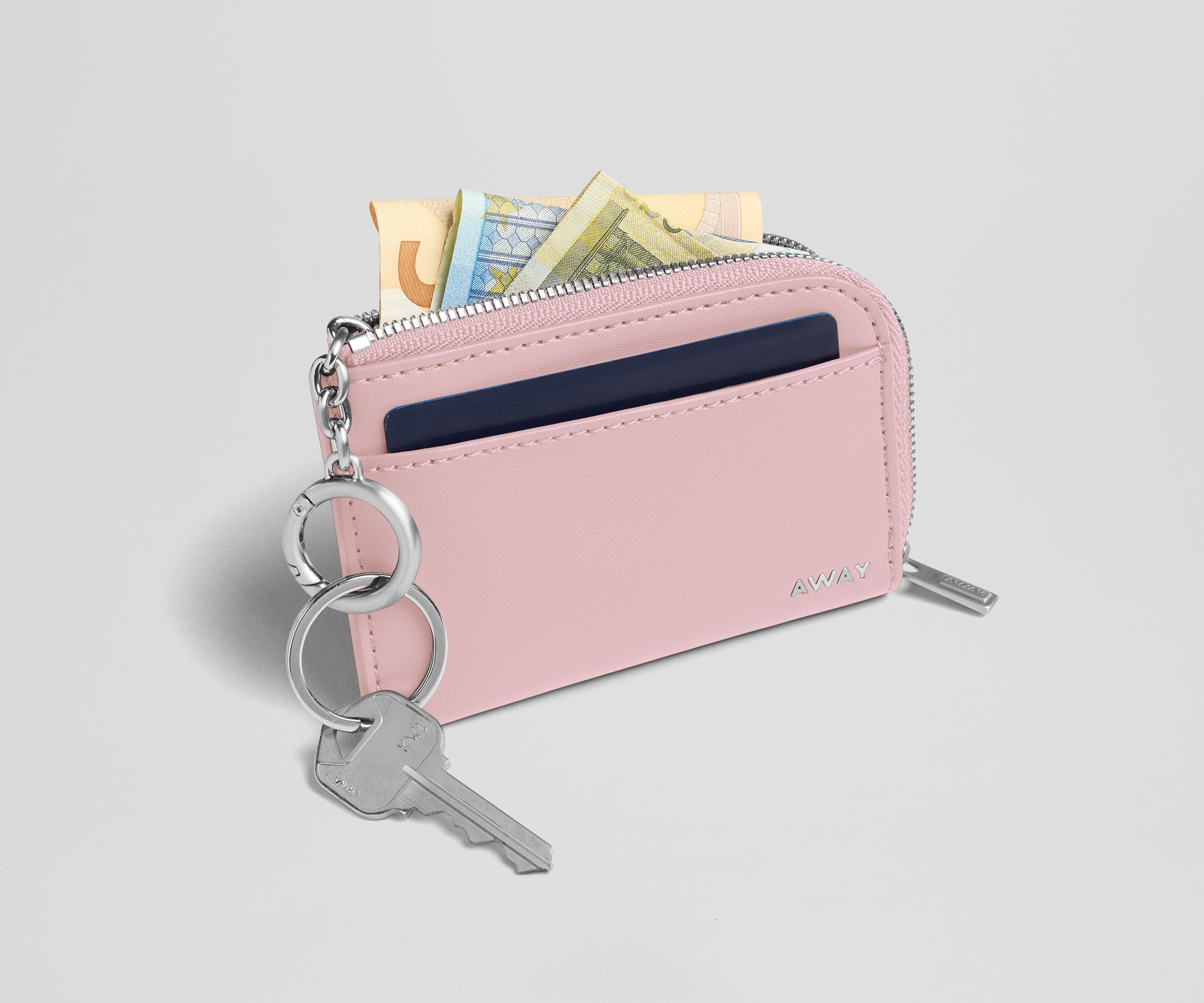 Zip Card Case in Glacial Pink | Away