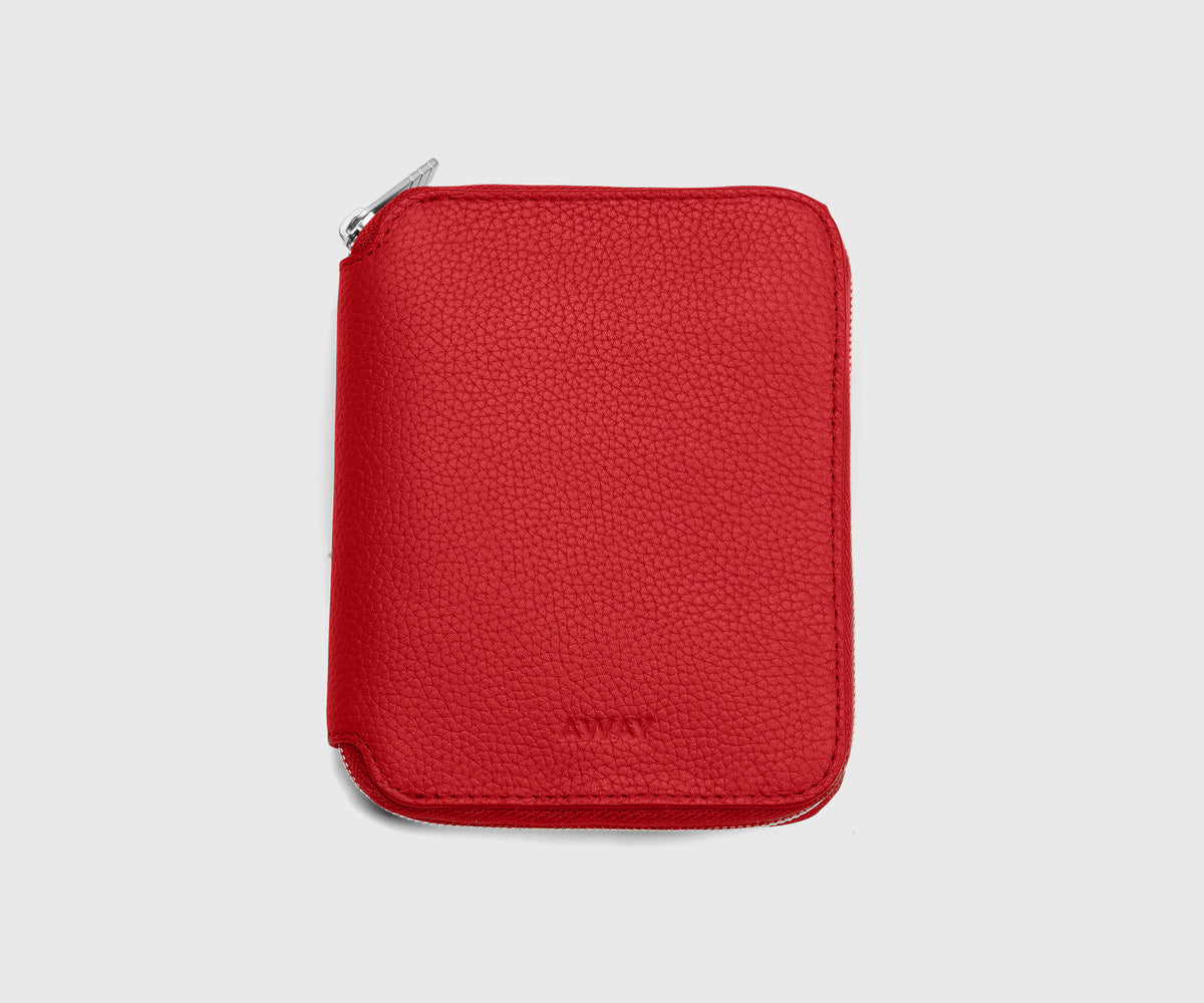 Slim Jewelry Organizer in Cherry Red/Electric Iris