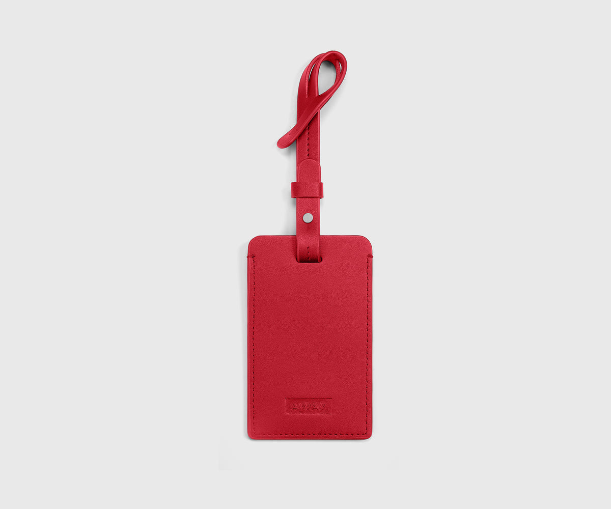 Luggage Tag in Cherry Red