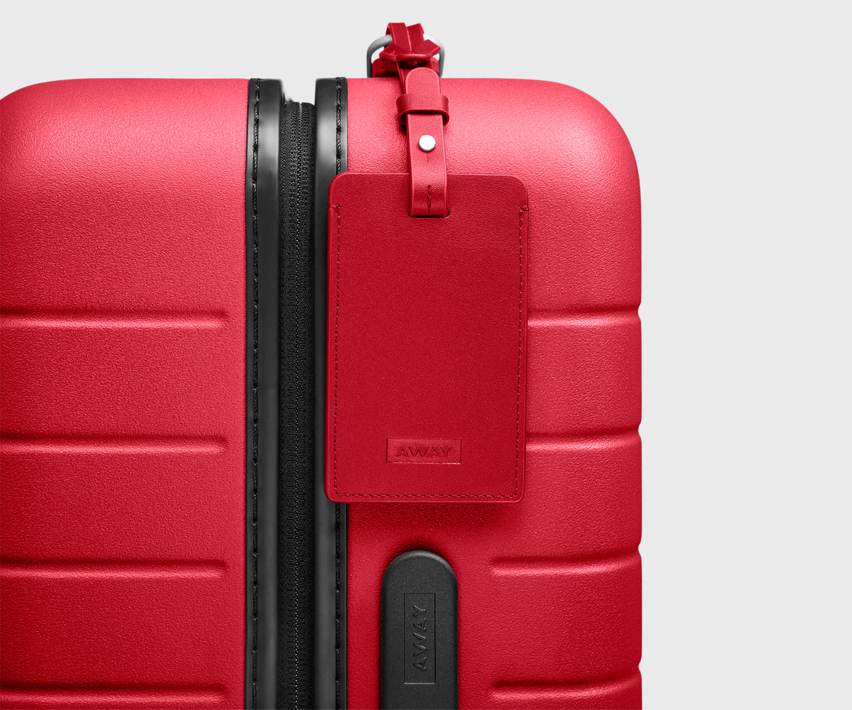 Luggage Tag in Cherry Red