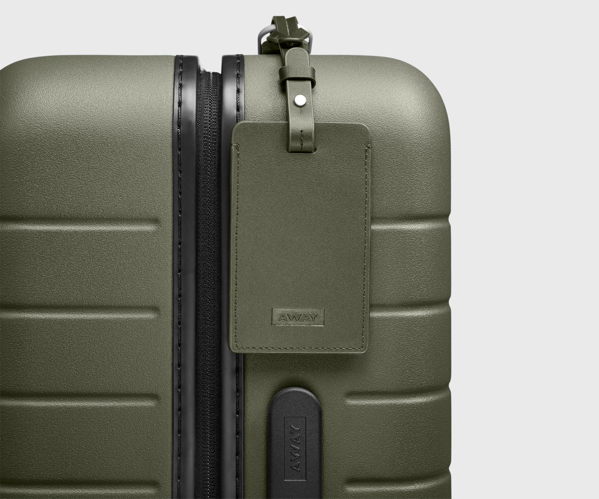 Luggage Tag in Olive Green