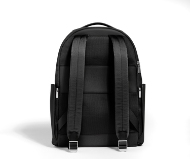 Leather Backpack in Jet Black
