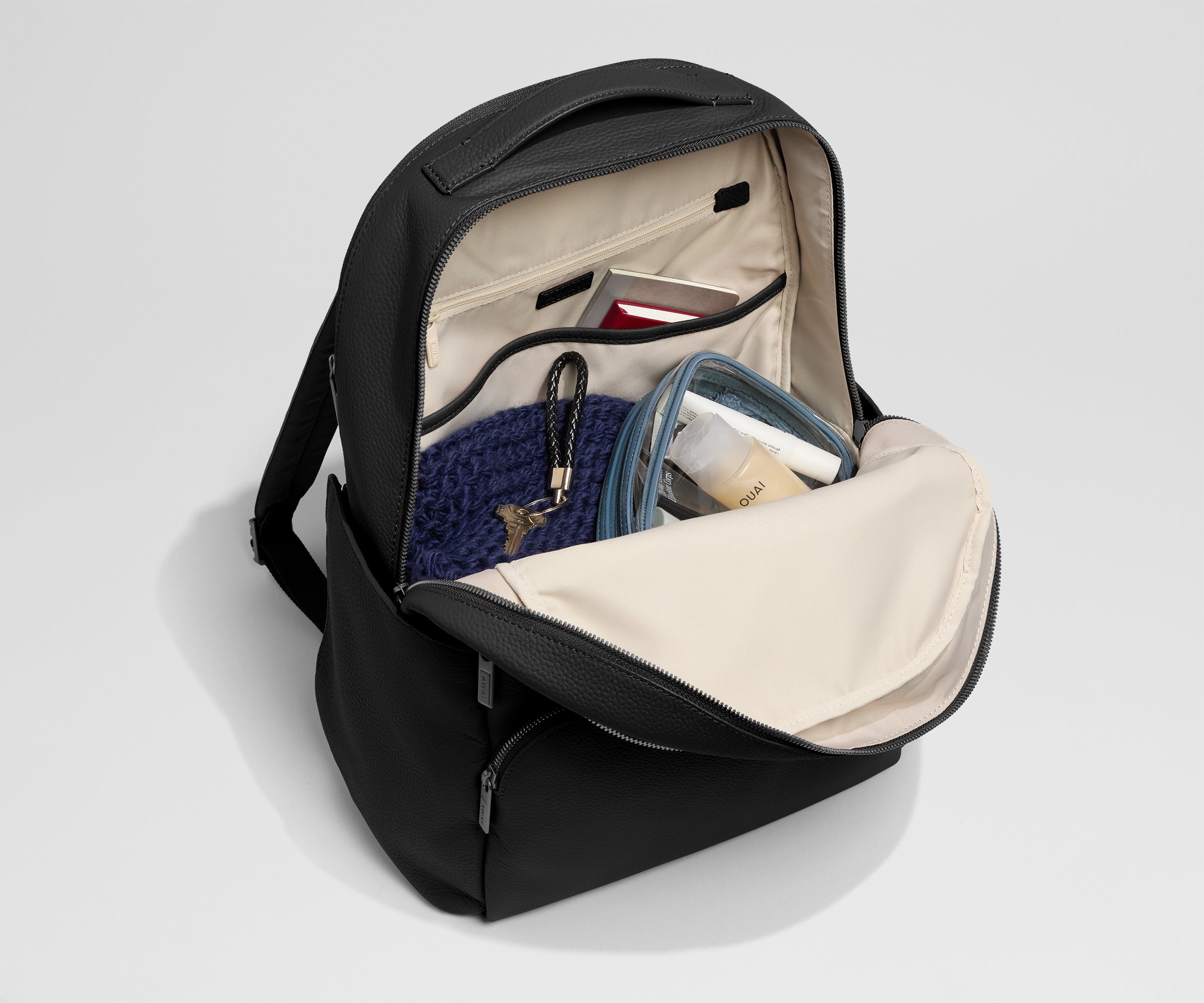blak leather backpack zip Shop Structured Black Leather Backpacks