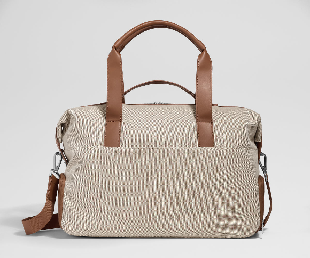 Canvas Overnight Bag in Saddle Brown