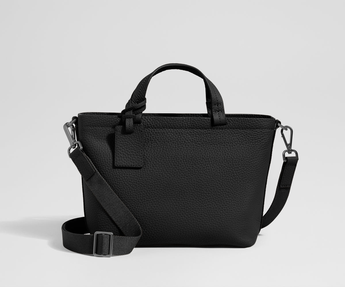 Away Leather Crossbody in Jet Black