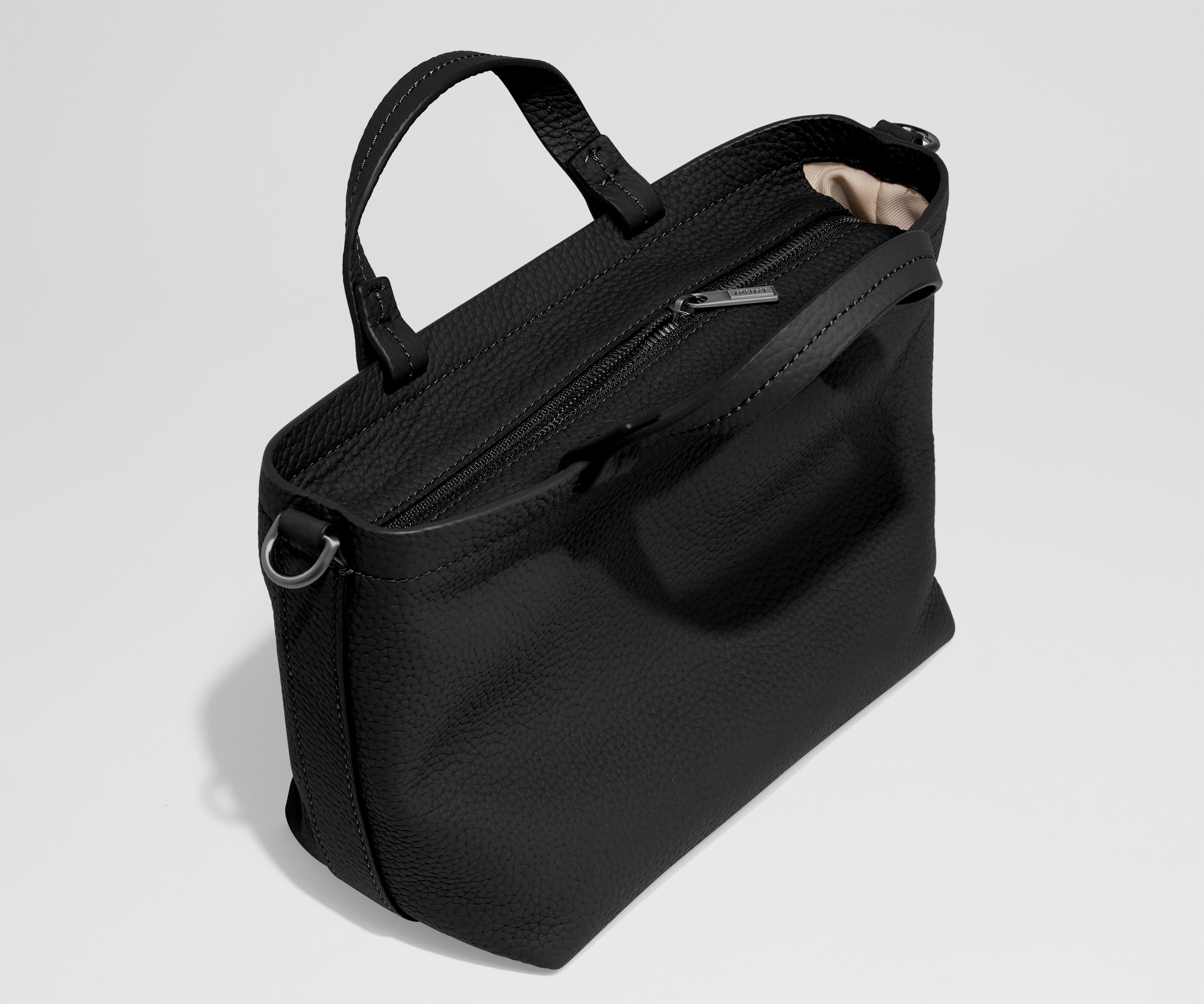The Leather Crossbody in Jet Black | Away