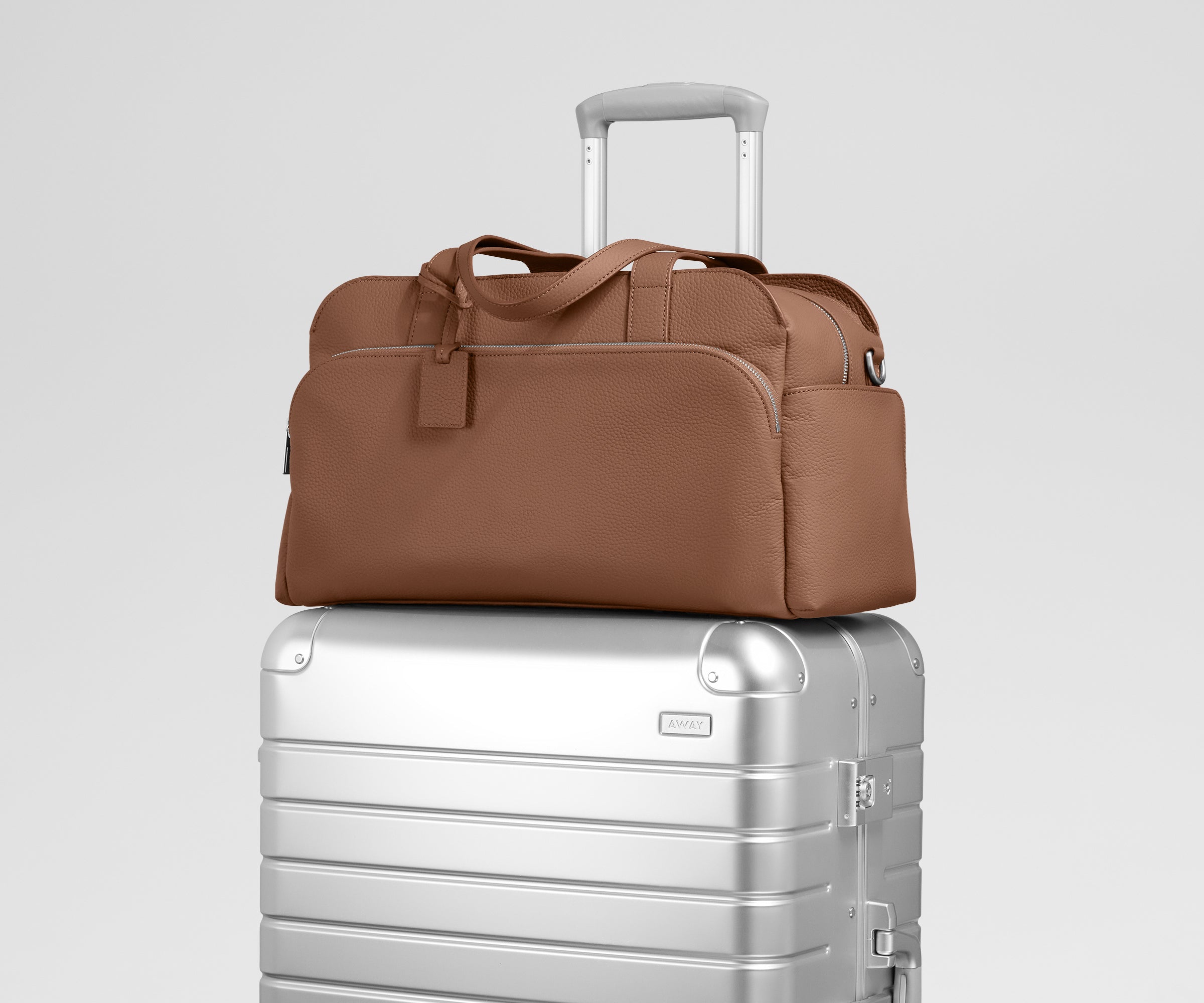 Premium Brown Leather Duffle Bag | Away: Built for modern travel