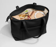 Black Leather Tote for Travel Black Leather Tote for Travel