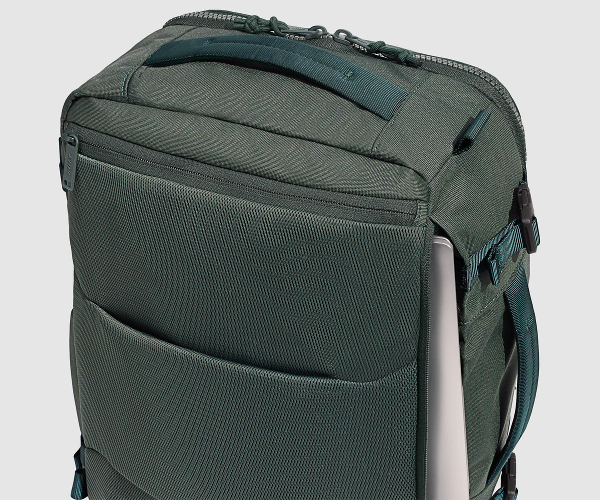 Green Quilted Convertible Backpack