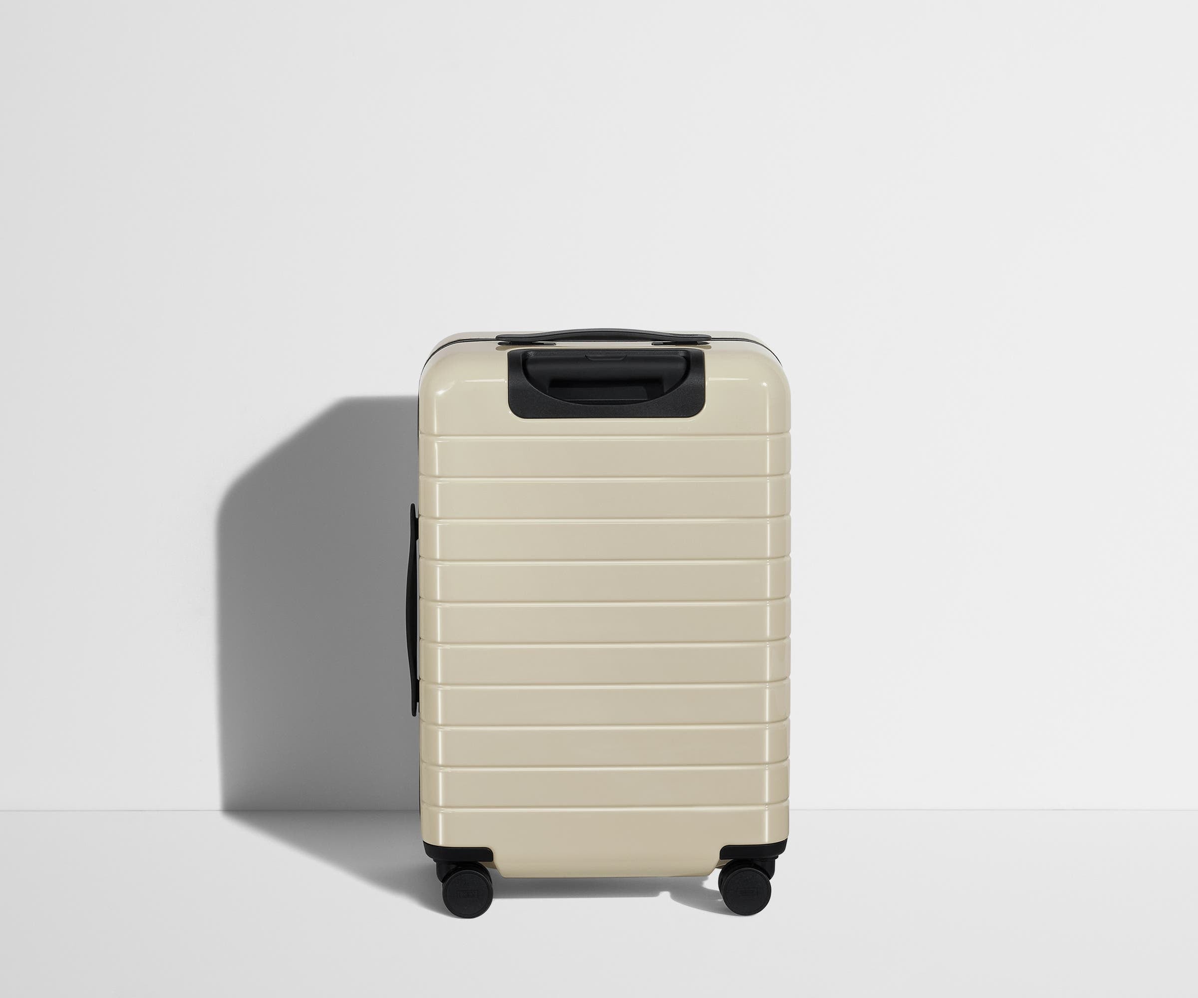 Back product view of The Bigger Carry-On Flex suitcase in Salt White (Gloss)