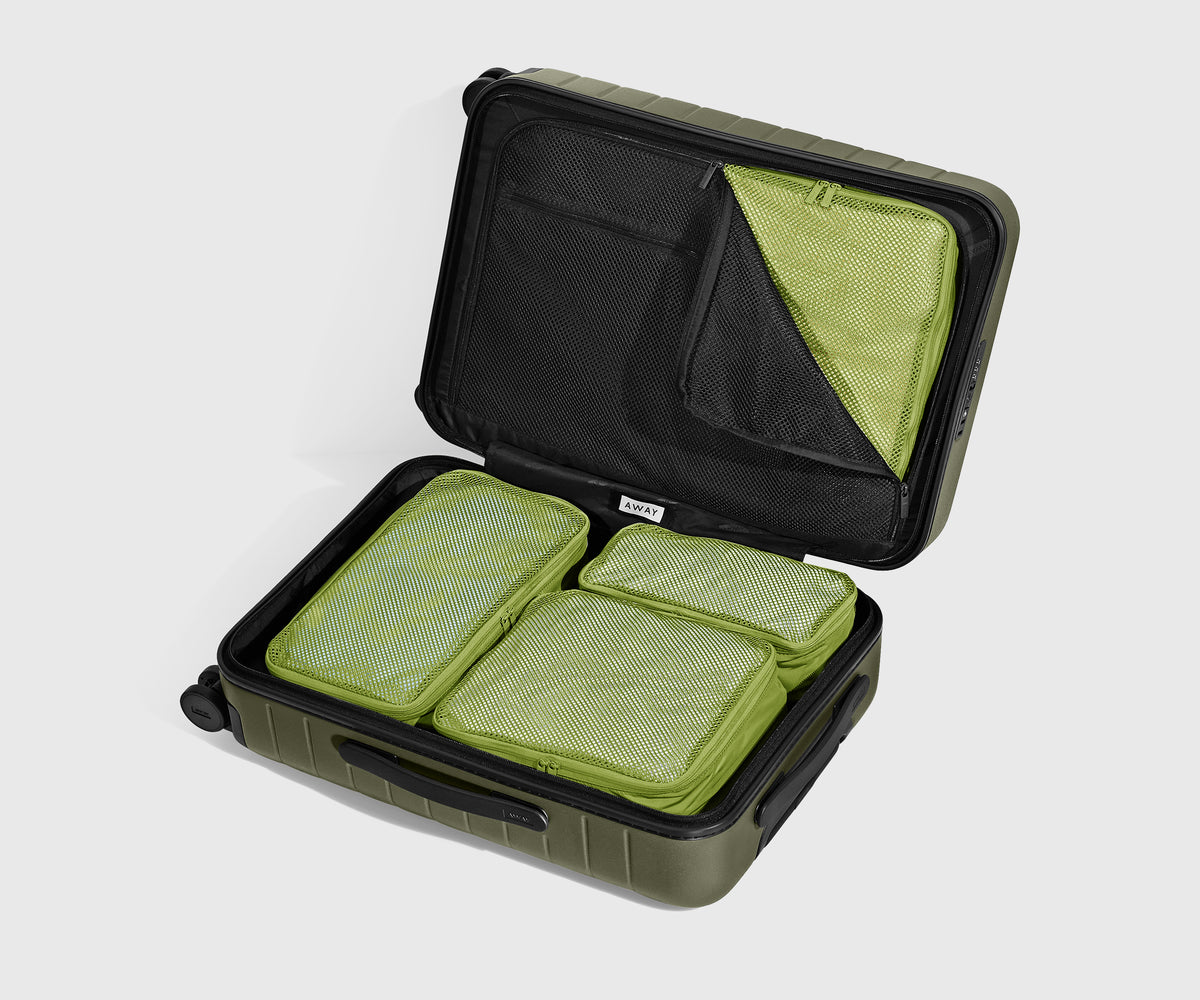 Insider Packing Cubes (Set of 4) in Chartreuse Spark