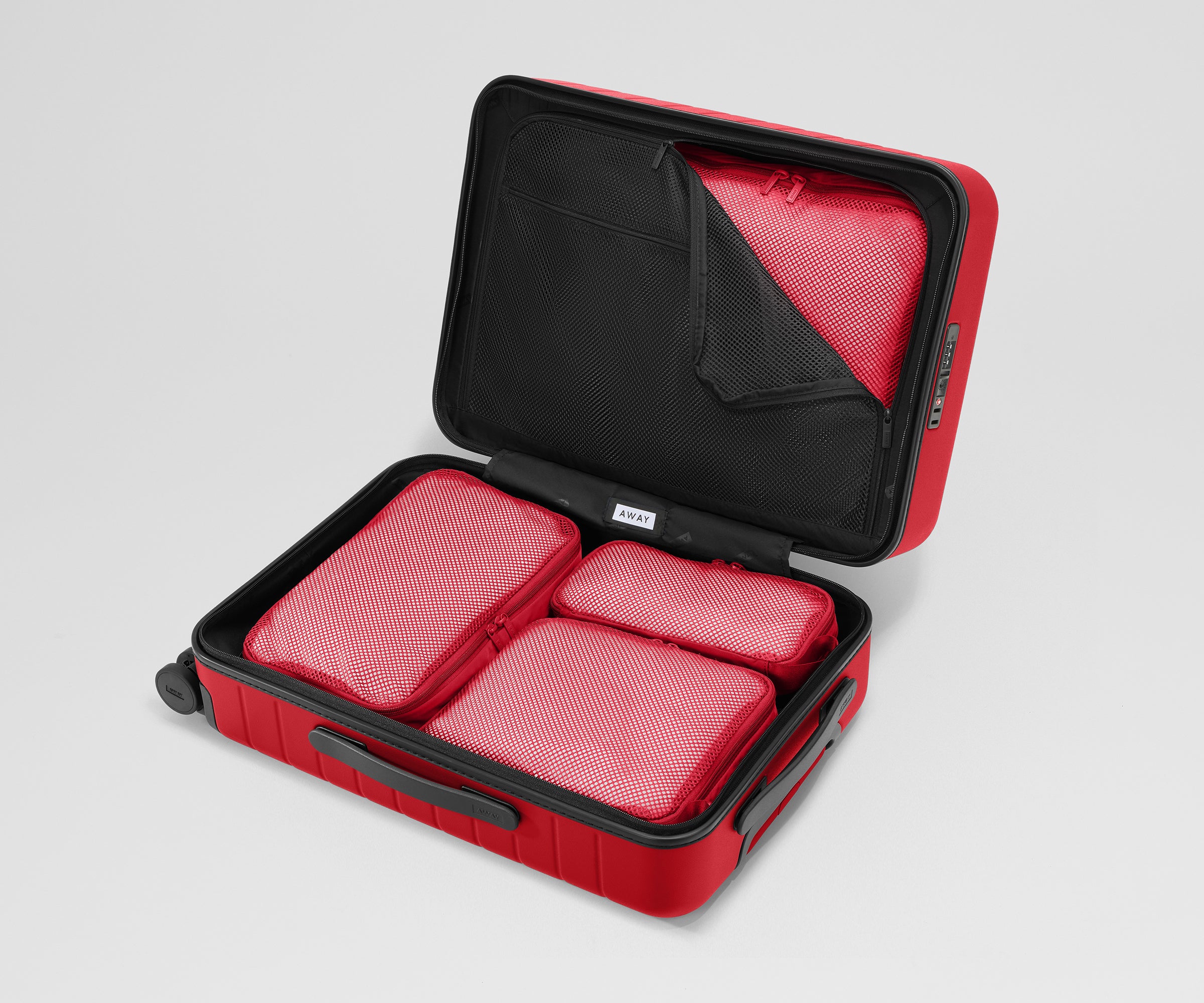 Compression Packing Cubes in Cherry Red | Away