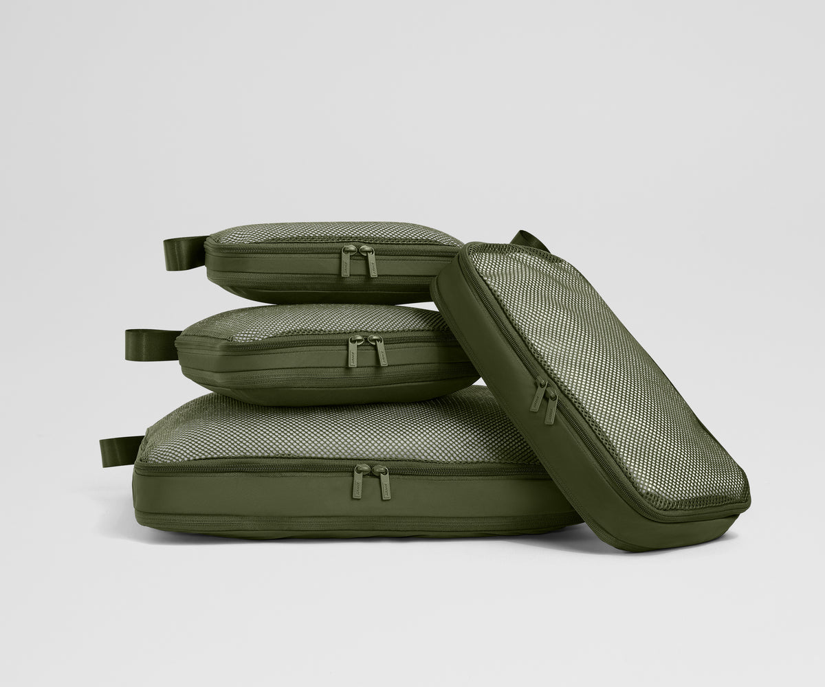 Compression Packing Cubes in Olive Green