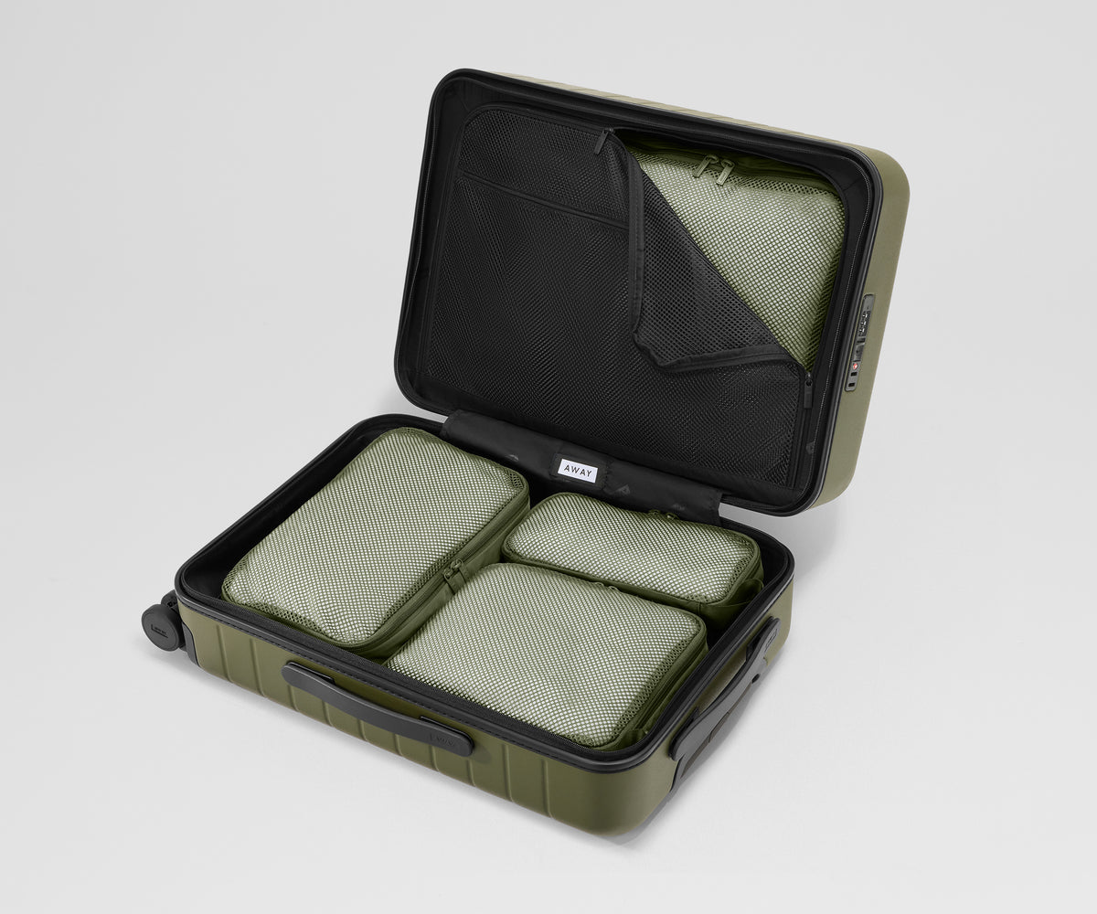 Compression Packing Cubes in Olive Green | Away: Built for modern travel
