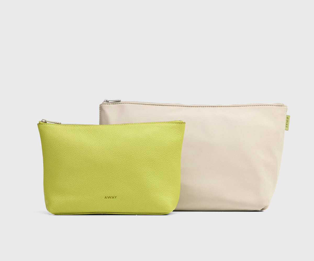 Pouch Duo in Chartreuse Spark/Smokey Taupe