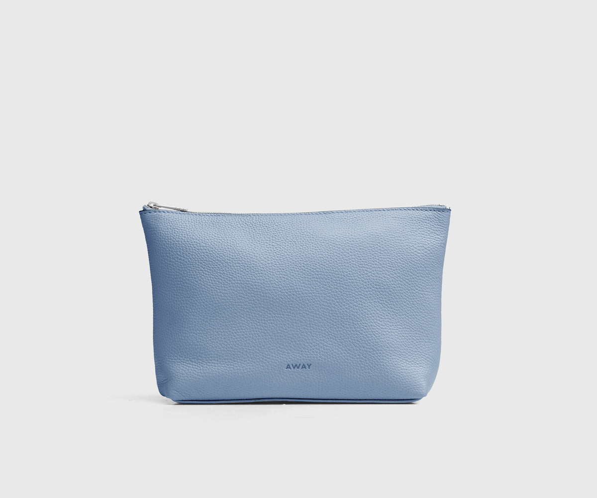 Pouch Duo in Chocolate Brown/Powder Blue