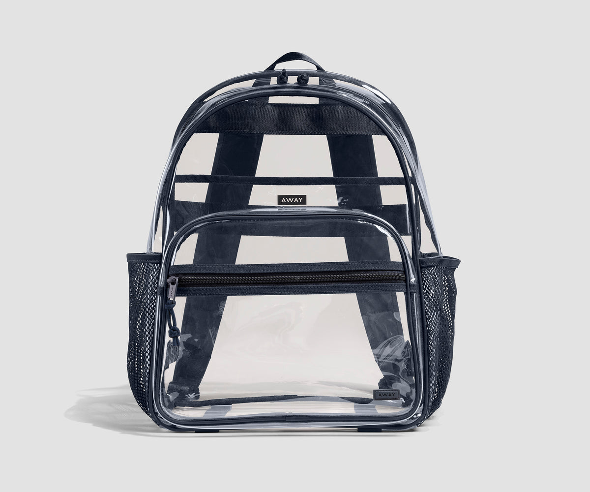 Clear Daily Backpack in Clear/Navy Blue