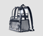 Clear Daily Backpack in Clear/Navy Blue