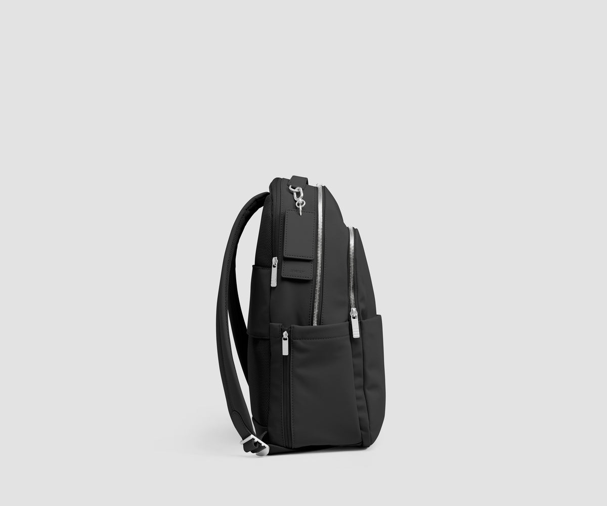 Slim Commuter Backpack in Jet Black