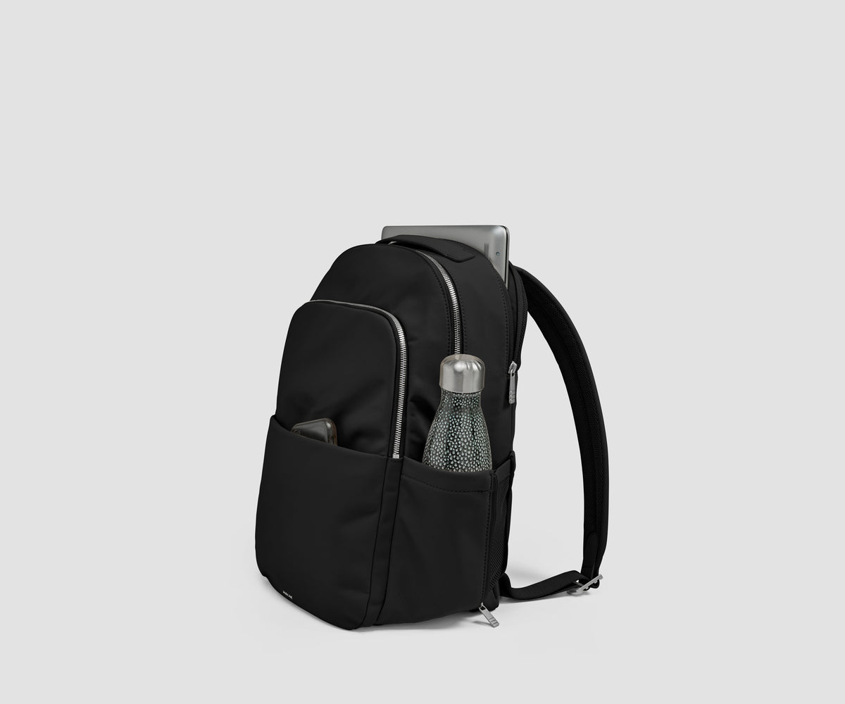 Slim Commuter Backpack in Jet Black