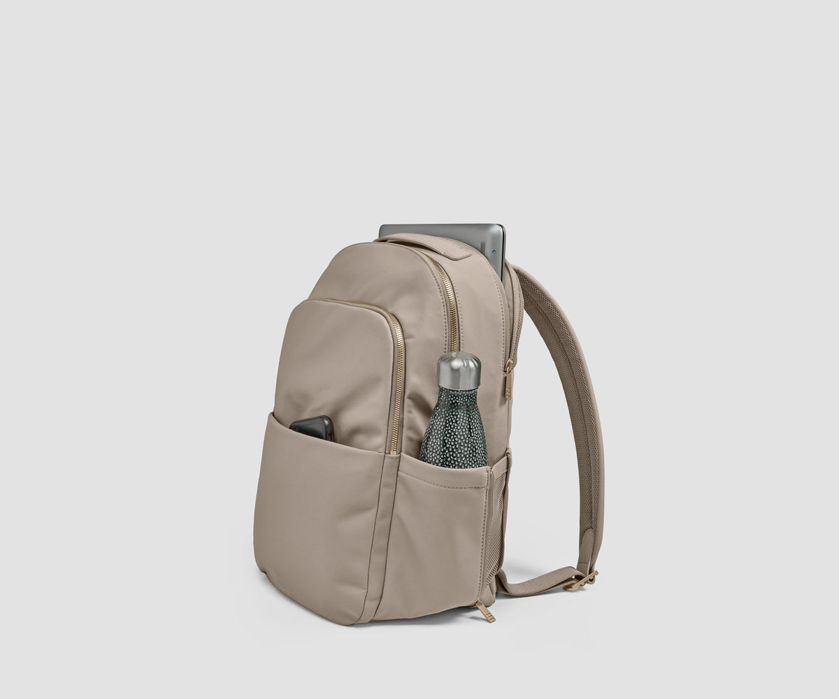 Slim Commuter Backpack in Dune Taupe