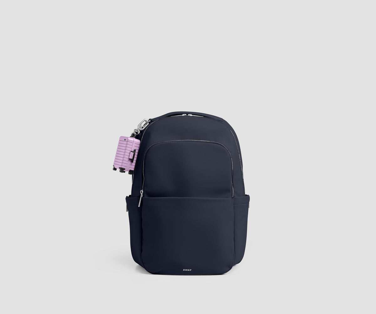 Slim Commuter Backpack in Navy Blue