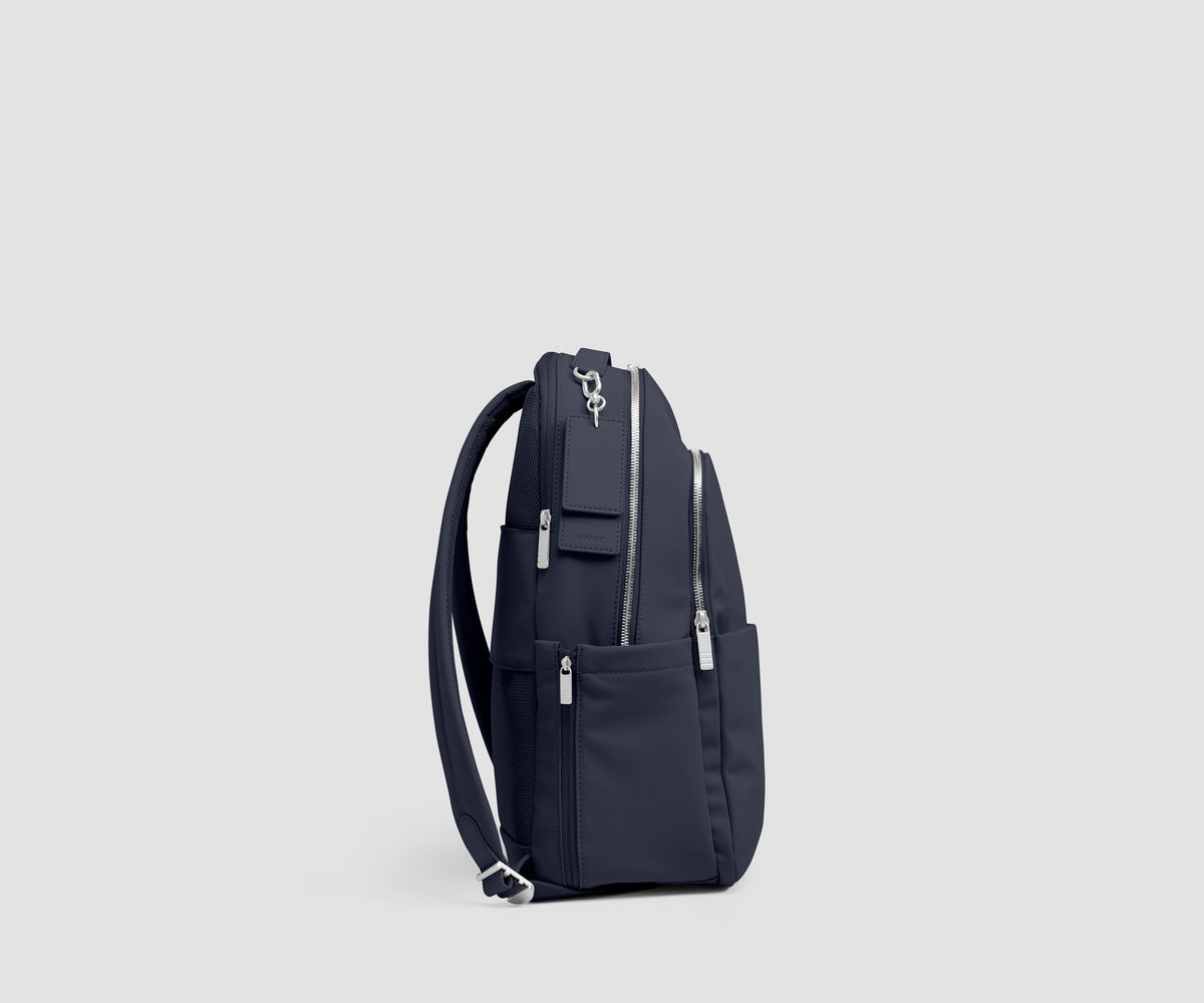 Slim Commuter Backpack in Navy Blue