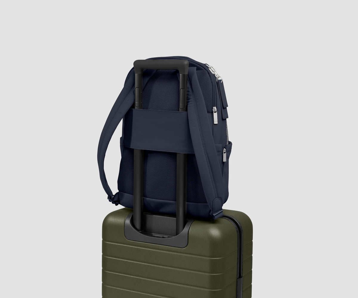 Slim Commuter Backpack in Navy Blue