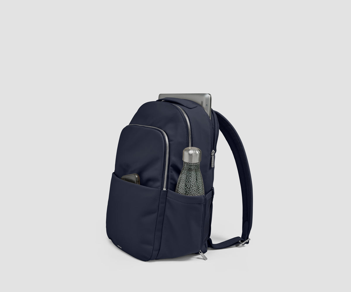 Slim Commuter Backpack in Navy Blue