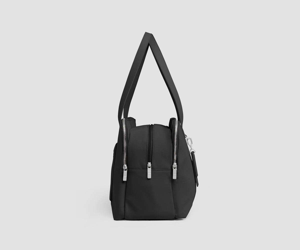 Signature Triple Zip Duffle in Jet Black