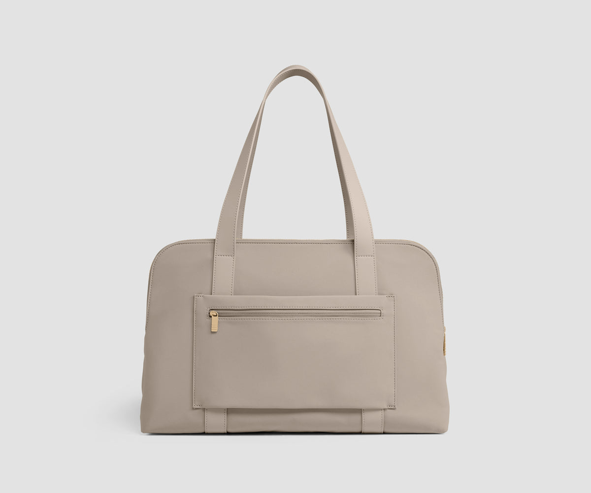 Signature Triple Zip Duffle in Dune Taupe