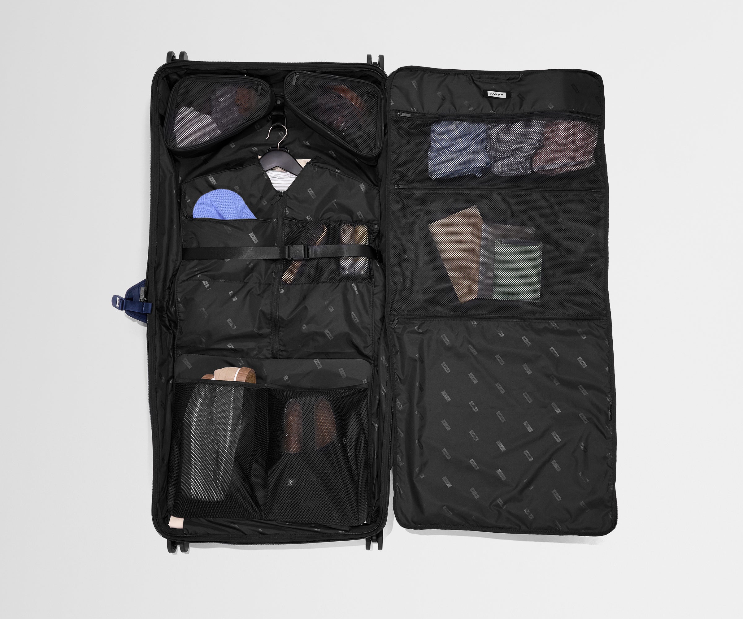 Softside Garment Roller in Navy Blue