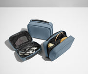 Left to right: Small Toiletry Bag, Hanging Toiletry Bag, Large Toiletry Bag