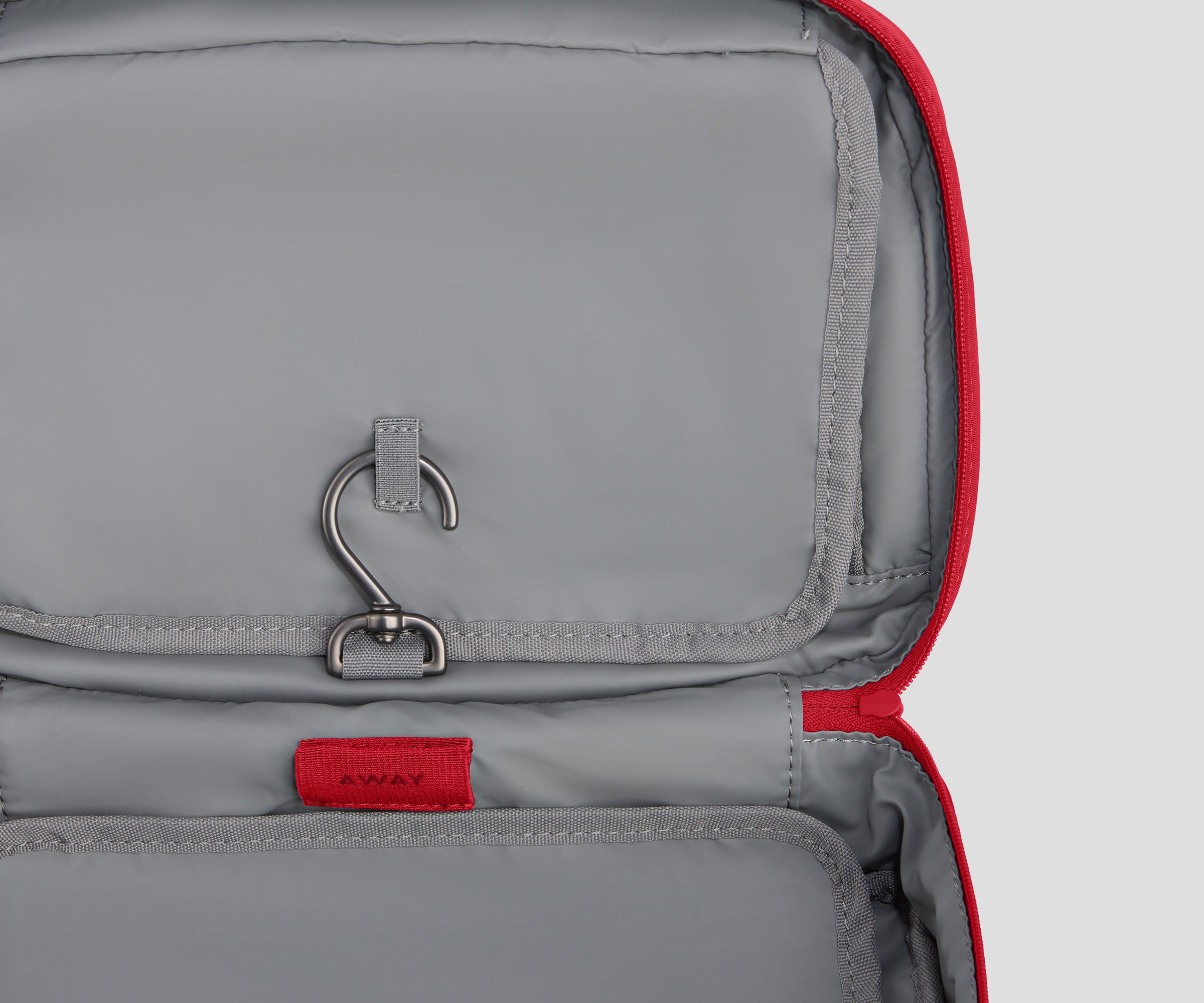Hanging Toiletry Bag in Cherry Red