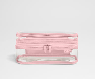 Clear Toiletry Bag in Blush Pink
