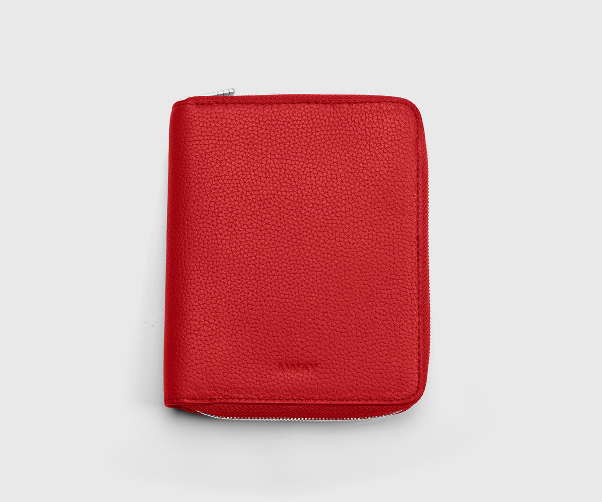 Travel Wallet in Cherry Red/Electric Iris