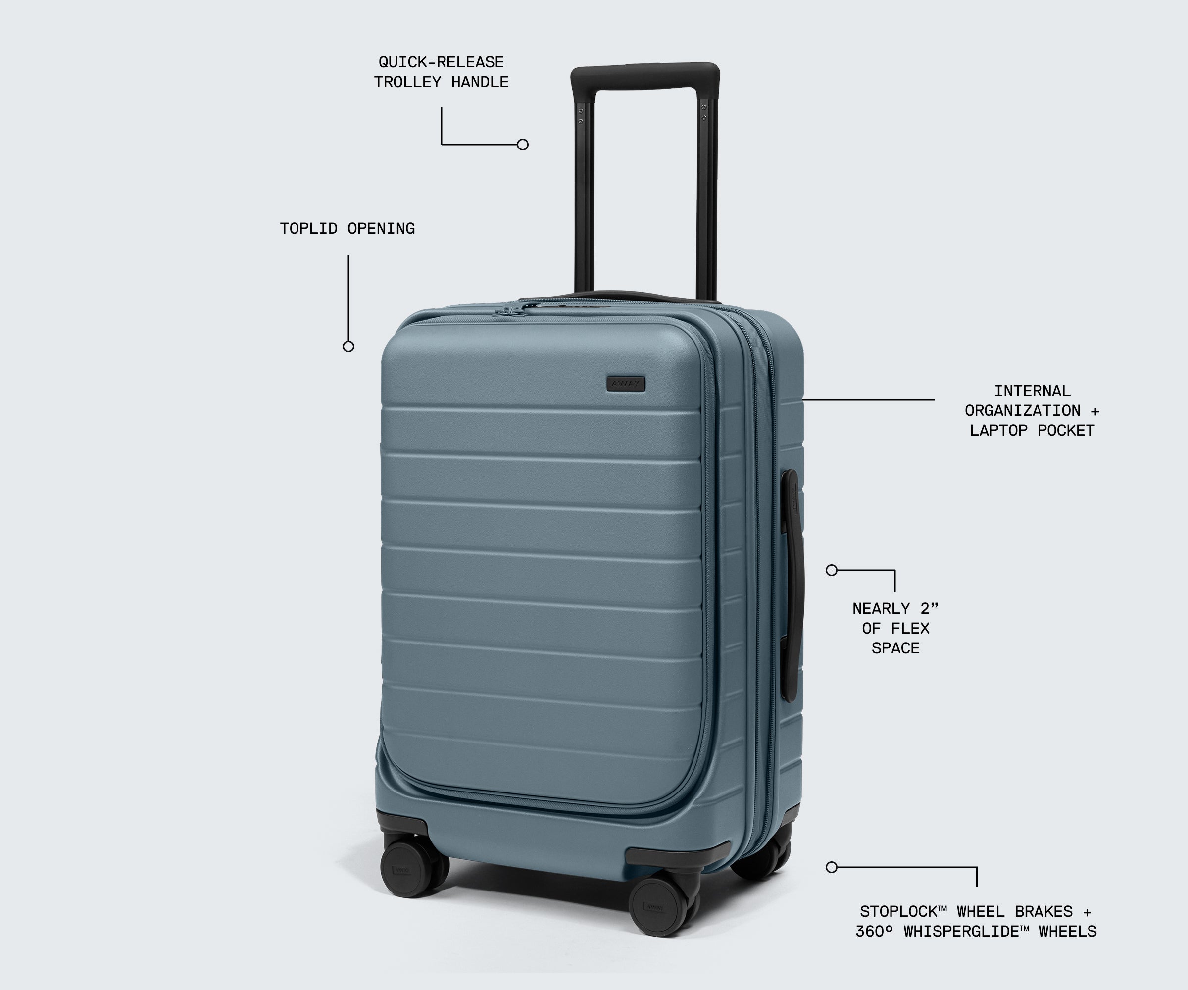 Front-Loading Carry-On: Olive Green | Away
