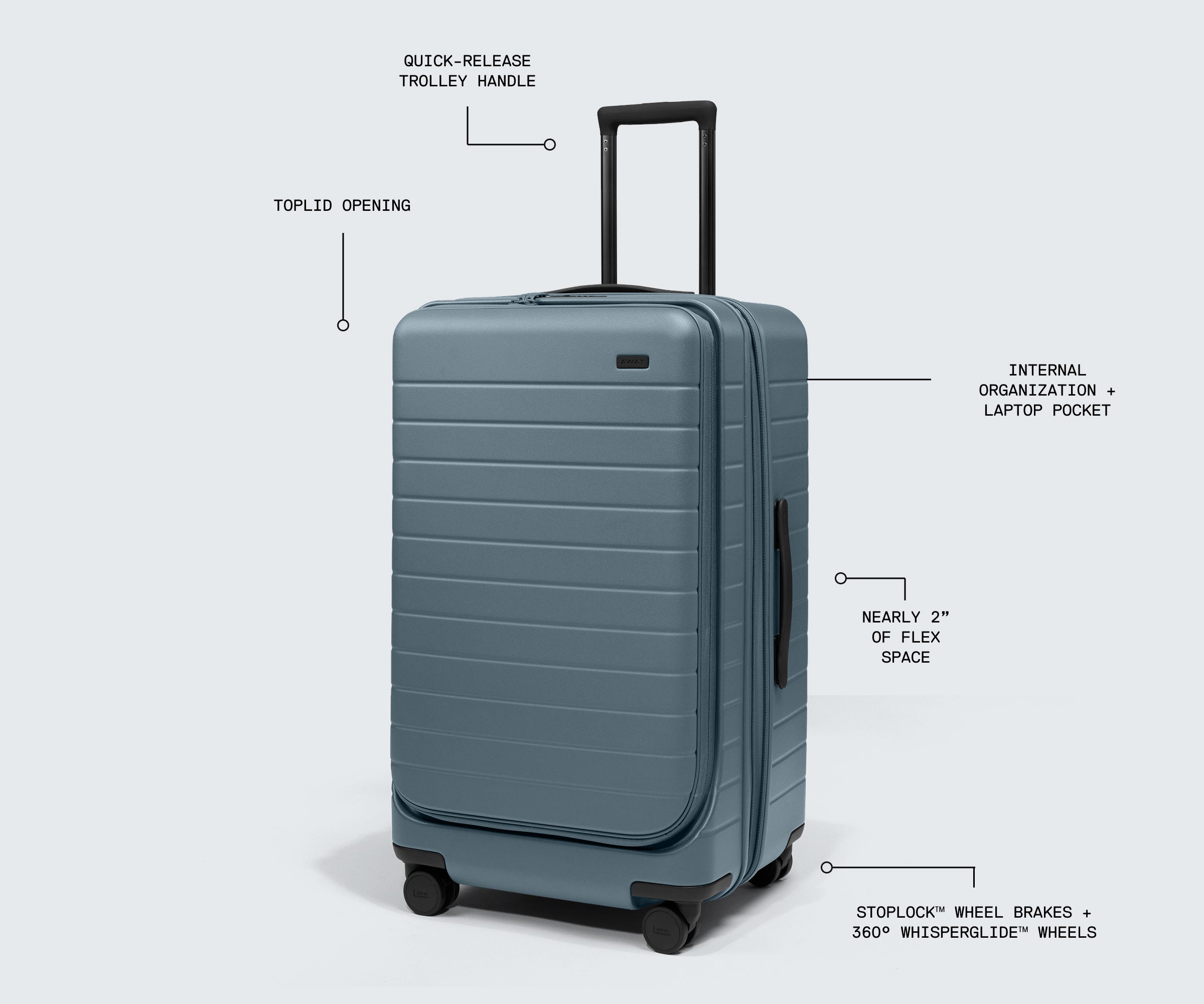 Medium Trunk Luggage: Jet Black | Away
