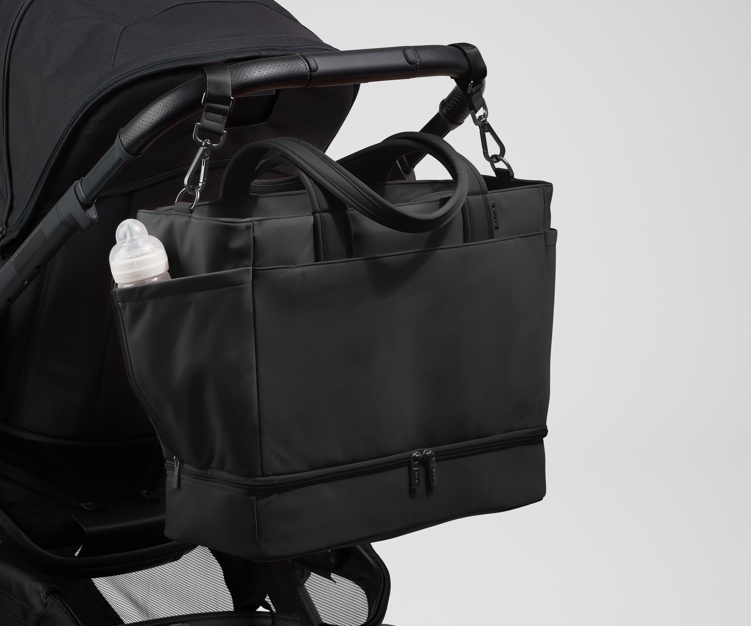 diaper bag as travel tote Lekebobor 3-in-1 Backpack With Changing Station Large Capacity Baby Bag Converts Fits diapers Away Double Diaper Tote in